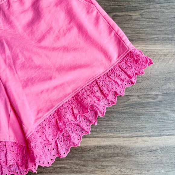 Lilly Pulitzer 5" Kylar Ruffle Hem Knit Shorts in Pink Shady – Size S - Picture 10 of 15